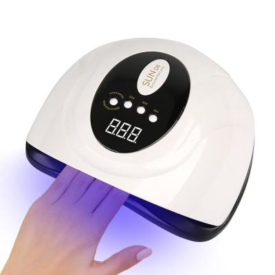 China Professional LED Nail Art Lamp Nail Polish Fast Drying Machine Smart Sensor Timing Naildryer Lamp Manicure UV Lamp 235*210*109mm for sale