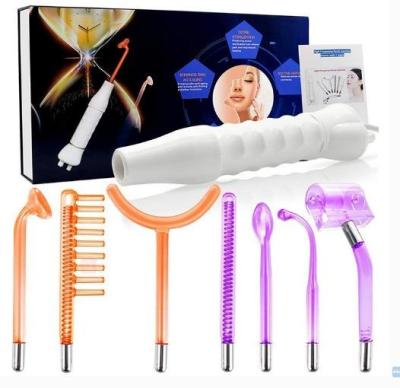 China Handheld Hair Removal Device Glass Tube Electrode Magic Wand Electro Ozone Therapy Skin Therapy Instrument Facial Stick Machine For Skin Cat for sale