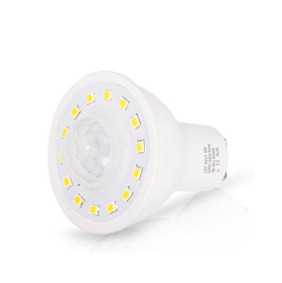 China Modern Equivalent PIR Motion Sensor GU10 5W 50W 6000K 3000K LED Spot Light Bulb for sale