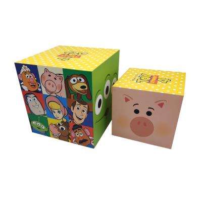 China Cartoon square snack gift box cartoon character packing box boy and girl gift box for sale