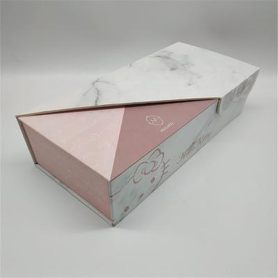 China Marble Gift Storage Crafts Eyelash Recycled Lashes Cosmetic Packaging Logo Paper Boxes Container Magnetic Closure For Makeup for sale