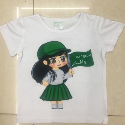 China 2021 new summer short sleeve t-shirt children girls anti-shrink t-shirt for wholesale for sale