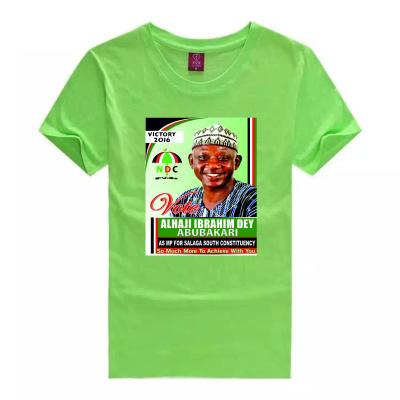 China Factory Custom Anti-wrinkle T-shirt Printing Cheap Election T-shirt Campaign T-shirt for sale