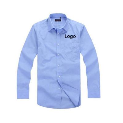 China Anti-pilling OEM custom cotton classic long sleeve men's 100% formal dress shirt for business made in china for sale