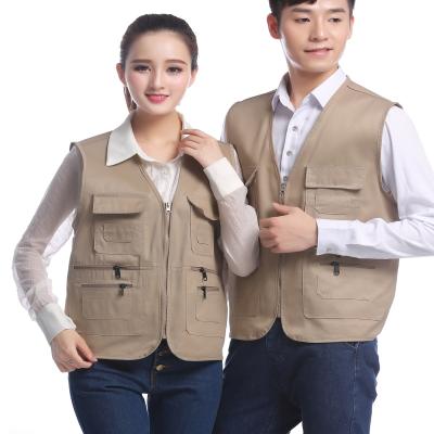 China Antibacterial High Quality Many Pockets Outdoor Vest Uniform Fishing Jacket Men Women for sale