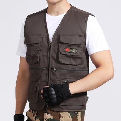 China Good Price Antibacterial Ready To Ship Many Pockets Fishing Waterproof Jacket Men Breathable Vest for sale