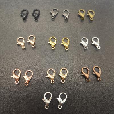 China Factory Sale Zinc Alloy 10mm 12mm 301 Zinc Alloy 302 Lobster Clasp For DIY Jewelry Making for sale