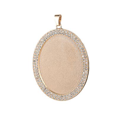 China Wholesale Zinc Alloy Oval Empty Bezel Cabochon Cameo Base Tray Setting DIY Glass Jewelry Making Mixed Lot For Jewelry Accessories for sale