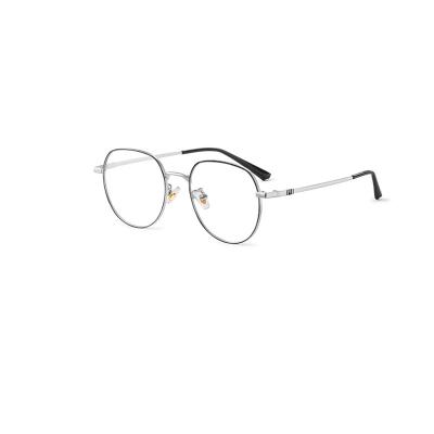 China Reading Glasses Metal Sight Customize Glass Degree And Power Round Shape Big Frame Glasses For Men And Women for sale