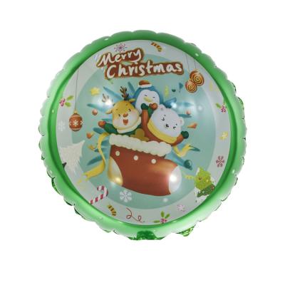 China Gift Toy Christmas 18inch Round Foil Helium Balloon for sale