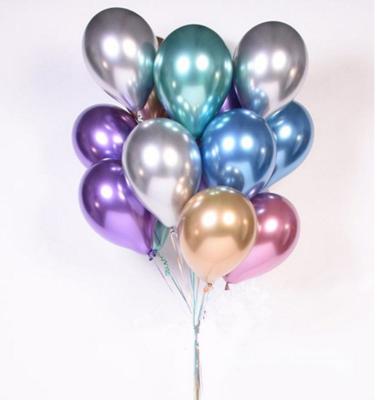 China Gift Toy 12inch Latex Chrome Metallic Balloons For Birthday Wedding Party Decoration for sale