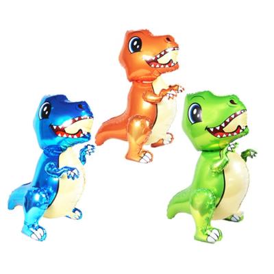 China Custom Gift Toy Assemble Dinosaur Shape Helium Foil Balloons Birthday Party Supplies Set for sale