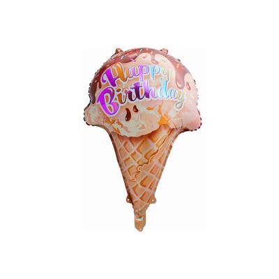 China Custom Gift Toy Ice Cream Cone Shape Party Decoration Cute Helium Foil Balloons for sale