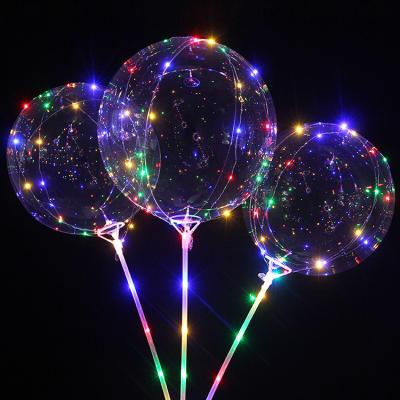 China Advertising Toy Bubble led light balloon with stick pole for party decoration for sale