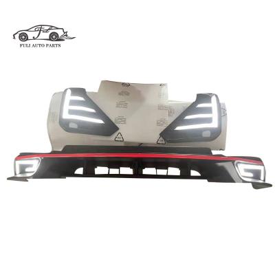 China FULI Factory-direct hot sale auto body kit sport spoiler bumper bar front bumper lip guard with led lamp for Toyota Hilux Revo 2021 for sale