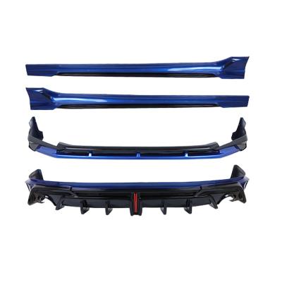 China Factory-Direct Car Styling New Arrival TCR Kits FULI Body Kits Rear Side Lip Skirts With Tail Pipes For Honda Civic 2021-2022 for sale