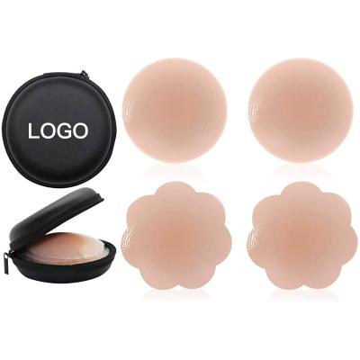 China Self Adhesive Silicone Nipple Cover Women's Silicone Pies - Reusable Nipple Cover 2 Pairs Silicone Adhesive Nipple Cover For Dress Pink for sale