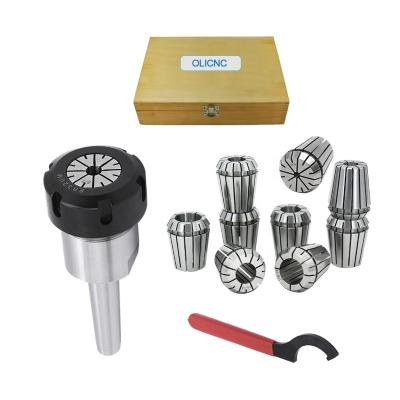 China High Quality 9Pcs ER32 CNC Machining Center Spring Bushings Set 3/4/6/8/10/12/16/18/20mm + 1Pcs MT3 M12 ER32 Chuck Morse Taper Holder Bushing for sale