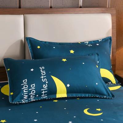 China Wholesale Custom Nondisposable Luxury Starry Pattern Moon Sky Pillow Case Pillow Cover Polyester Pillow Protectors for sale