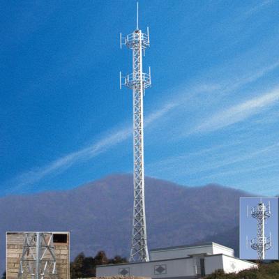 China Q345 / q235 angle 3 legs steel lattice telecom tower / tubular tower / angular tower for sale