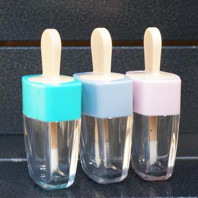 China Cosmetic Lip Gloss Packaging 8ml Ice Cream Shape Lip Gloss Empty Tube for sale