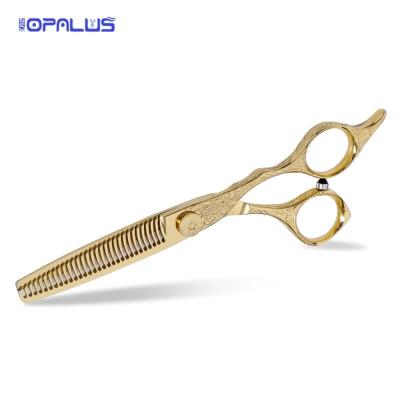 China Professional Unique Design High Quality Japanese Steel Hairdressing Scissors Hair Thinning And Cutting Scissors With Cut Out Handle MS006-30T for sale