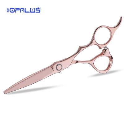 China Premium High Quality Hair Scissors Offset Handle Rose Gold Coated Hairdressing Cutting Scissors Shears For Beauty And Salon MC307 for sale