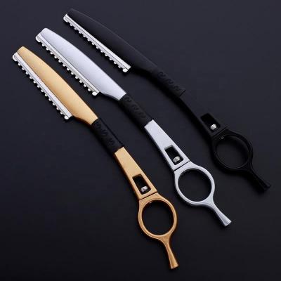 China Professional Single Blade Hair Shaper Salon Barber Razor Blade Shaving Tool For Shaping Or Styling Hair Available In Different Colors MRZ002 for sale