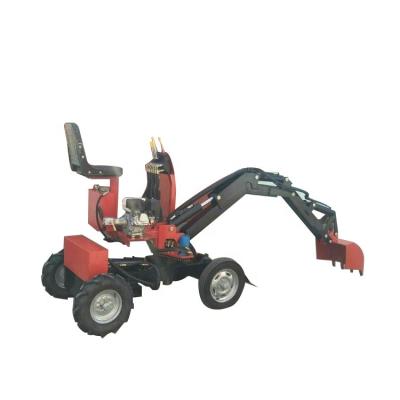 China Farms Walk Behind Small Mini Excavator Tractor Ditch Farm Digger For Mobile Earth Machine for sale