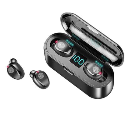 China Genuine F9 Tws BT5.1 Wireless Earphone Earbuds Headset LCD Display Power Bank Waterproof Wireless Noise Reduction for sale