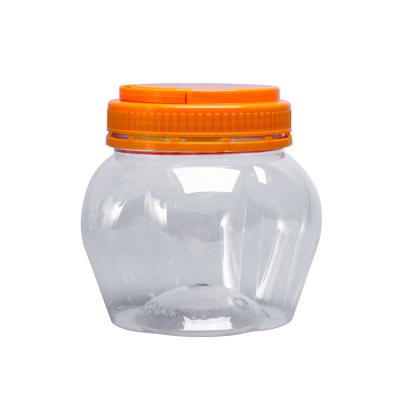 China 385ML Eco - Friendly Pumpkin Shape Transparent Plastic Jars For Food for sale