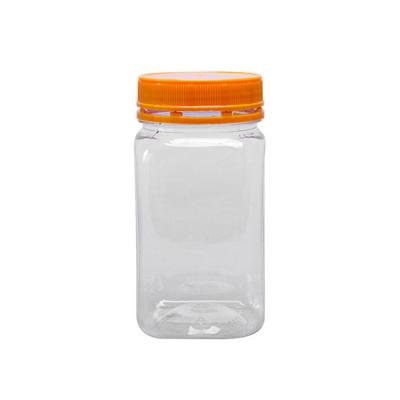 China 400ML Pet Plastic Material Square Jar Eco - Friendly Packaging For Food for sale