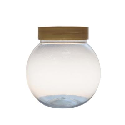 China Wholesale Eco-friendly 655ML Snacks Storage Jar Spherical Ball With Rose Gold Cap for sale