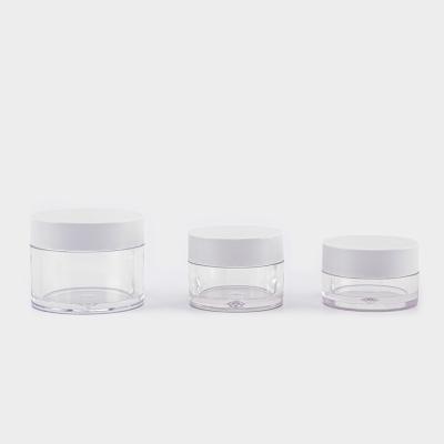 China 10G~30G Pet Eco - Friendly Materials Rounded Empty Cosmetic Jar For Travel for sale