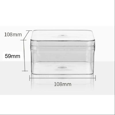 China Recycled Plastic Materials 500ML Clear Square Cake Boxes Chocolate Box Candy Box for sale