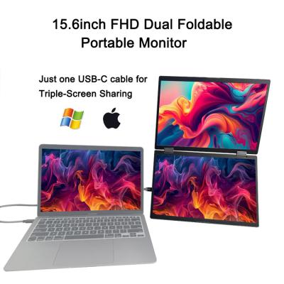 China Horizontal 250 Nit Brightness Dual Laptop Monitor Extender 1920x1080 for sale