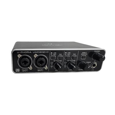 China UMC202HD Professional Live Streaming High End USB Cartão de Som Externo Computação Gravação de Guitarra à venda