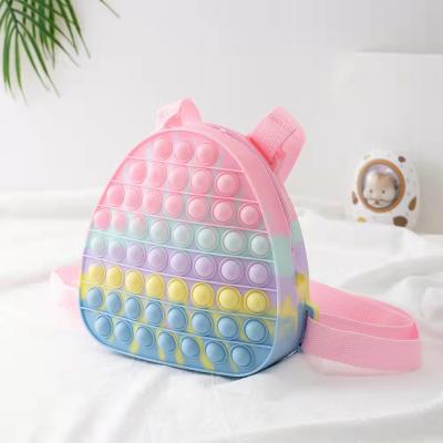 China Real shockproof bestseller pop it silicone school bag for girl schoolbag for kids backpacks for students for sale