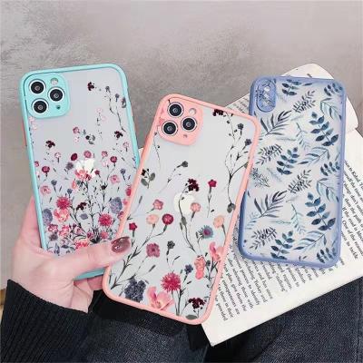 China Floral Camera Lens Anti-fall Shockproof Strap Phone Case TPU Skin PU Leather Phone Case For iPhone 13 pro Max Back Cover for sale