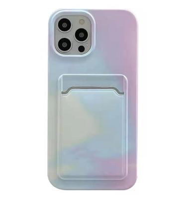 China Colorful Anti-fall Fashion TPU Case With Card Slot Back Cover Wallet Card Case For iPhone 12 Pro Max Case 2021 for sale