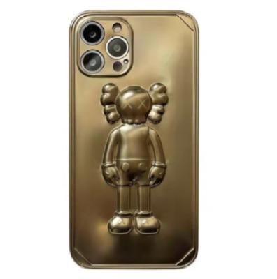 China 2021 Newest Anti-fall 3D Bear Shockproof Case Glossy Camera Lens Protection For Mobile Phone 11 Pro Max For Apple Phone 12 Pro Max for sale