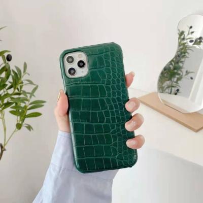 China Anti-fall for iphone 12 cell phone case PC crocodile pattern half-pack phone case phone case for 12 pro 2021 max for sale