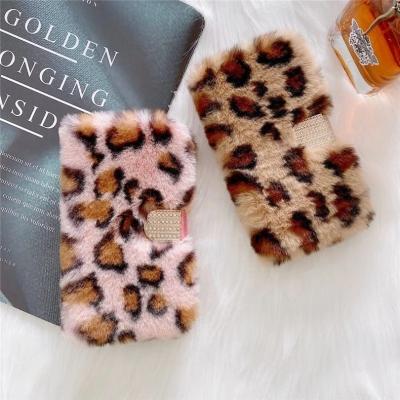 China Anti-fall Plush Series Soft TPU Mobile Phone Case For iPhone 12 Pro Fur Gold Diamond 2021 Phone Flip Case Max Hot Card Lens for sale