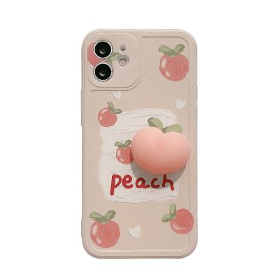 China Custom Creative Design Shaky Person Toys Kawaii 3D Shockproof Silicone Relieve Stress Cell Phone Case For iPhone 12 Phonse Case for sale