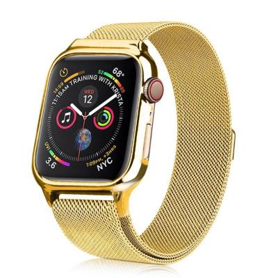 China Luxury For Apple Watch Band Stainless Steel iWatch Magnetic Bands + Face Case For iwatch Series Watch Band for sale