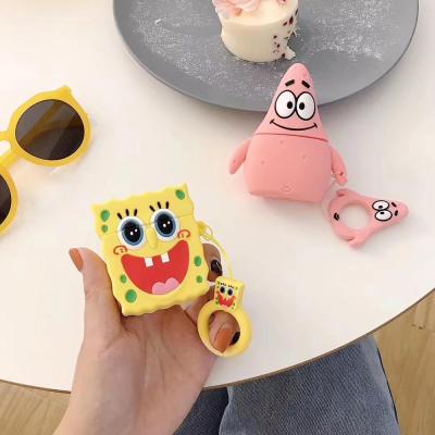 China Amine Cartoon Silicone Shockproof Anti-drop With Finger Rope Wireless Earphone Case For Airpods 2 Case For airpods1/2 2021 for sale