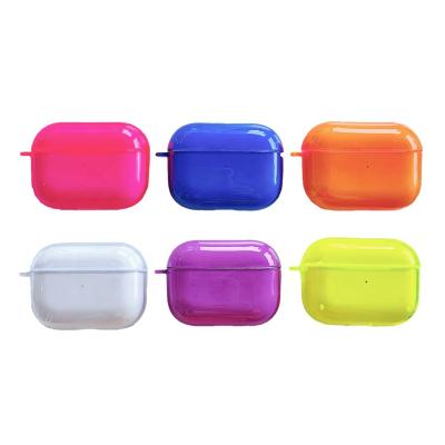 China Hot Selling Shockproof Soft TPU Clear Earphone Earphone Shockproof Neon Case For AirPods 1/2 Pro Cover Case Candy Color Case for sale