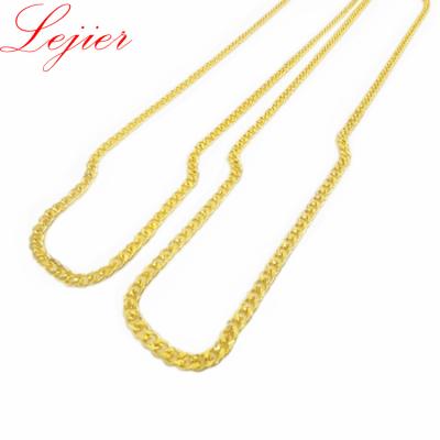 China Hiphop LEJIER Gold Necklace Stainless Steel Dot 18k Gold Top Crystal 18k Gold Plated Professional Wholesale Copper Production for sale