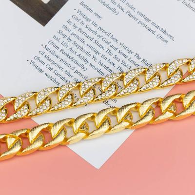 China LEJIER Anti-allergic Wholesale Custom Women's Jewelry 18k Gold Plated Thick Stainless Steel 11mm Chunky Miami Cuban Link Chain Choker Necklace for sale