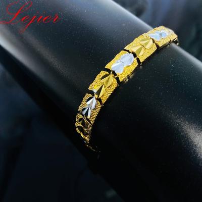 China LEJIER Brass Butterfly Flower Heart Jewelry Cheap Classic African Jewelry Bangle Professional Manufacture Wholesale Wholesale for sale